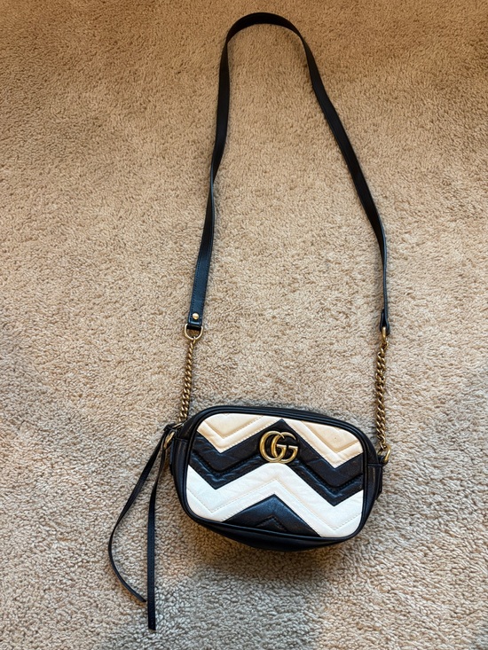 Gucci Handbags - Black and White Gucci Crossbody Bag